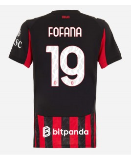 Günstige AC Milan Youssouf Fofana #19 Heimtrikot Damen 2025-26 Kurzarm
